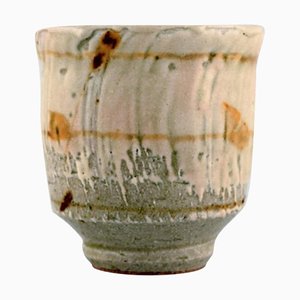 Vaso Goblet in ceramica smaltata di Takashi Ohyama, Giappone, anni '80