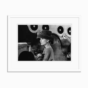 Audrey Hepburn Audrey’s Funny Face Silver Gelatin Resin Print Framed in White by Bert Hardy