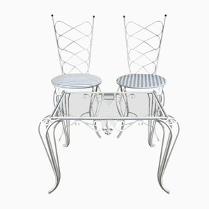 Table et Chaises Style Romantique, 1960s, Set de 3