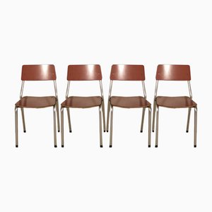 Italian Pink Formica & Aluminium Chair, 1950s