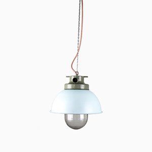 Vintage Light Blue Industrial Pendant Lamp from TEP