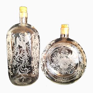 Bouteilles en Verre de Murano, 1993, Set de 2