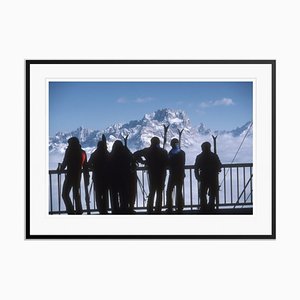 Cortina d'Ampezzo Oversize C Print Framed in Black by Slim Aarons