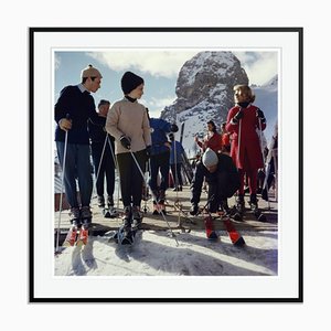 Cortina Dampezzo Oversize C Print Framed in Black by Slim Aarons