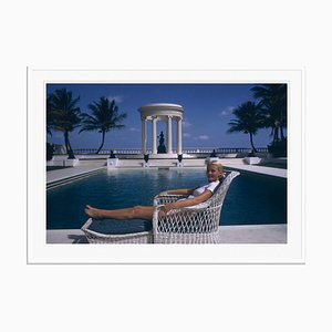 CZ's House Oversize C Print Framed in White by Slim Aarons