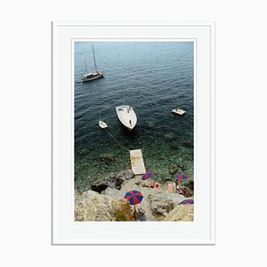 Porto Ercole Oversize C Print Framed in White by Slim Aarons