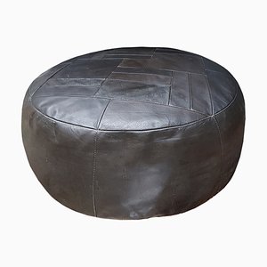 Mid-Century Modern Leather Ottoman, 1980s