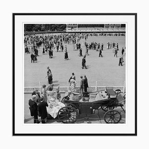 Eton Vs Harrow Silver Fibre Gelatin Print Framed in Black by Slim Aarons