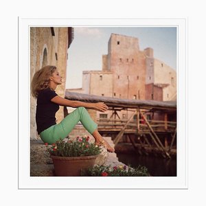 Dolores Guinness Oversize C Print Framed in White by Slim Aarons