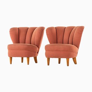 Swedish Easy Chairs in the Style of Otto Schulz, 1940s, Set of 2