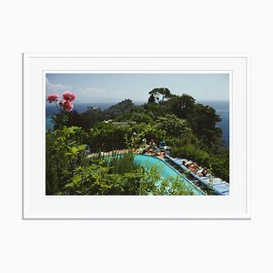 Casa Montefino Oversize C Print Encadré en Blanc par Slim Aarons