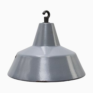 Vintage Industrial Gray Enamel Pendant Lamp from Philips, 1950s