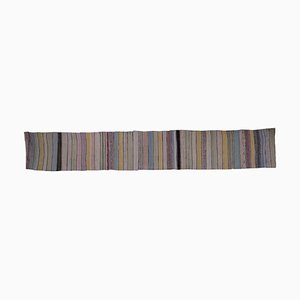 Turkish Striped Rag Runner Rug, 1970s