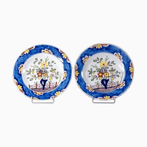 Assiettes Antiques en Delft, Set de 2