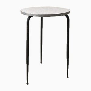 Tavolo da pranzo Mid-Century con ripiano in laminato e struttura in ferro nero