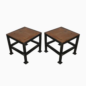 Set of Italian Iron Stools, 1970s