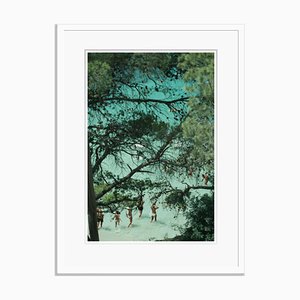 Beach Near Portinatx Oversize Archival Pigment Print Framed in White by Slim Aarons