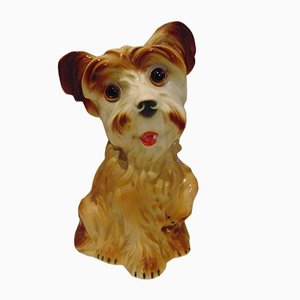 Figura de un perro de porcelana de Lippelsdorf, años 70