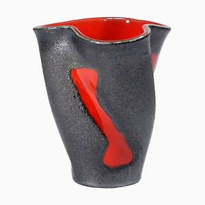 French Sculptural Vase from Elchinger, 1950s