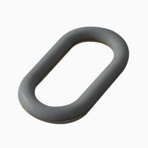 Grey CLASP two fingers ring by Marina Stanimirovic