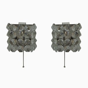Nickel-Plated Wall Lights from Bakalowits & Söhne, 1950s, Set of 2
