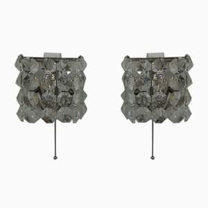 Nickel-Plated Wall Lights from Bakalowits & Söhne, 1950s, Set of 2