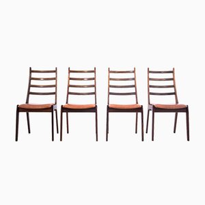 Chaises de Salon Mid-Century en Palissandre, Danemark, 1960s, Set de 4