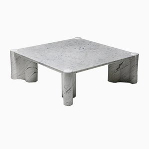 Tavolino da caffè Jumbo in marmo di Carrara bianco di Gae Aulenti per Knoll Inc. / Knoll International, anni '60