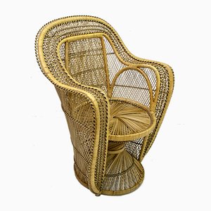 Set of Mid-Century Modern Wicker Emanuelle Chairs from Kok Maison, 1970s