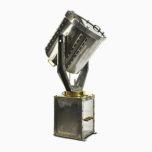Foco de barco vintage de metal cromado