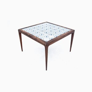 Rosewood Coffee Table with Ceramic Tiles, 1960s