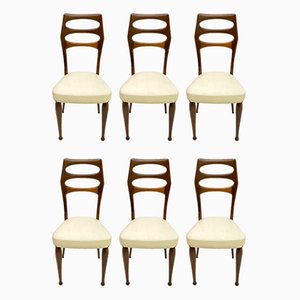 Mid-Century Modern Mahogany Dining Chairs by Vittorio Dassi, 1950s, Set of 6