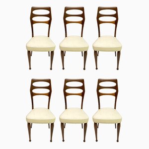 Mid-Century Modern Mahogany Dining Chairs by Vittorio Dassi, 1950s, Set of 6