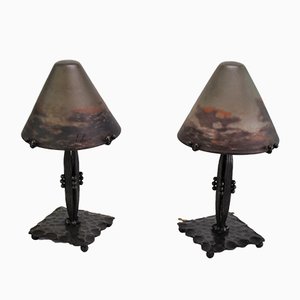 Vintage Table Lamps by Degué, Set of 2