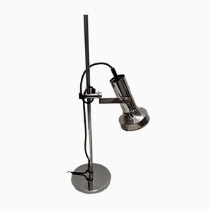 Lampe de Bureau Vintage Multi-Ajustable en Métal Chromé & Plastique Noir