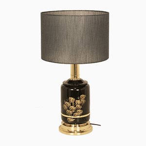 Lámpara de mesa vintage de latón lacado de Clar