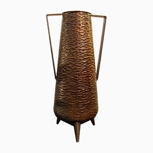 Italian Copper Umbrella Vase from Decalage, 1950s