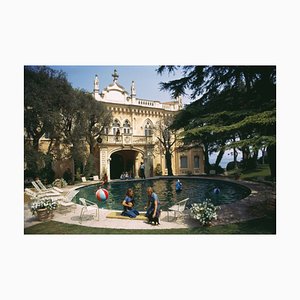 Chateau St Jean Oversize C Print Framed in Black by Slim Aarons