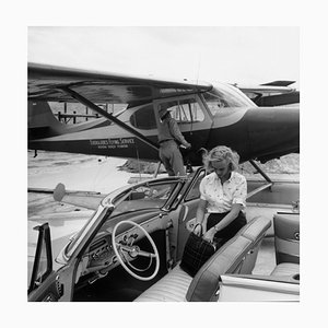 Private Transport Silver Fibre Gelatin Print Framed in Black by Slim Aarons