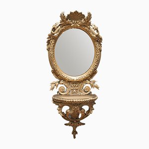 Miroir Antique Miroir Doré Orné Gesso Antique, France