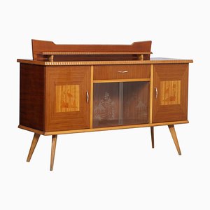 Beech, Rosewood, and Inlaid Maple Sideboard by Melchiorre Bega, 1940s