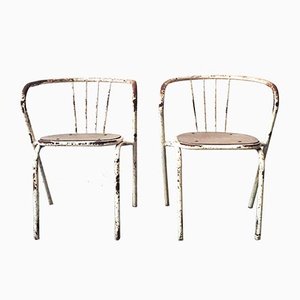 Vintage Industrial Dining Chairs, Set of 2
