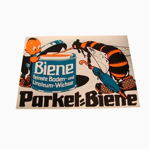 Póster publicitario vintage de Parket Biene