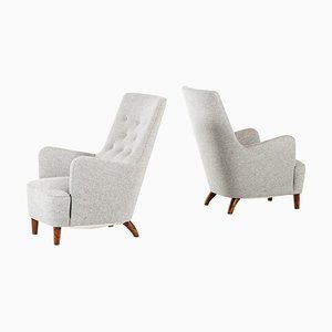 Set of Swedish Easy Chairs by Carl-Axel Acking, 1940s