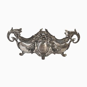 Jardinière Style Louis XV en Métal Plaqué Argent