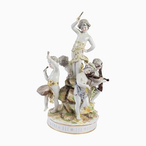 Groupe de Porcelaine Antique the Music Players