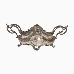 Louis XV Style Silver-Plated Metal Planter