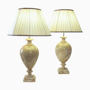 Marble Table Lamps, 1980s, Set of 2