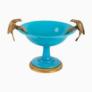 Tasse Opaline Antique Turquoise en Bronze