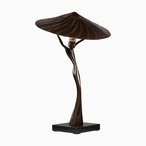 Lámpara de mesa de bronce de L'Artiste Fantôme